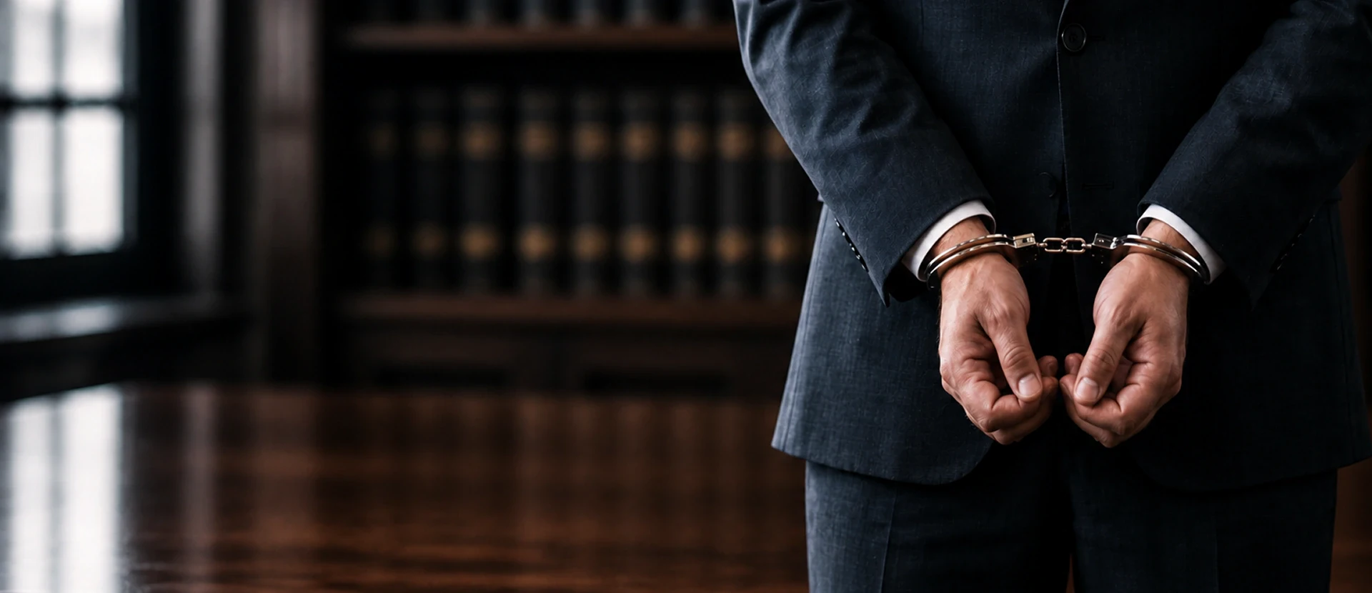 A man in handcuffs