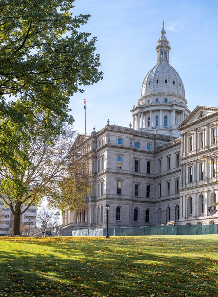 Michigan State Capitol building in Lansing