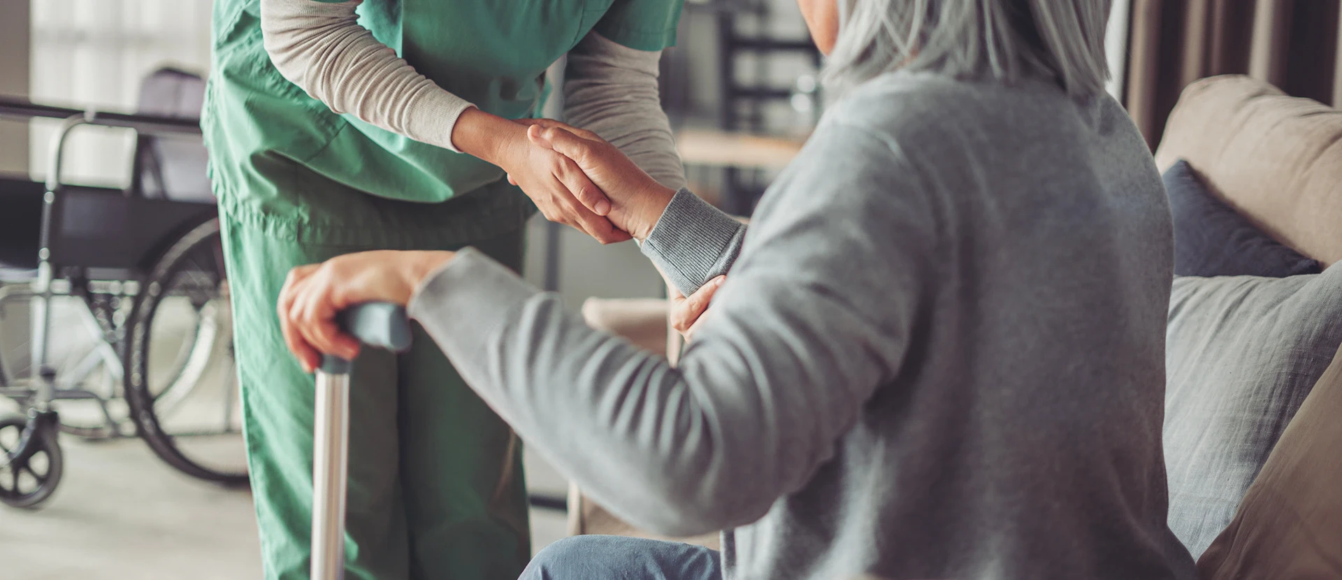 A nurse with an elderly patient